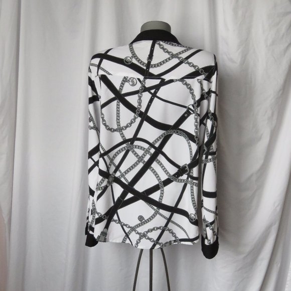 Michael Kors Black and White Blouse - Picture 7 of 9